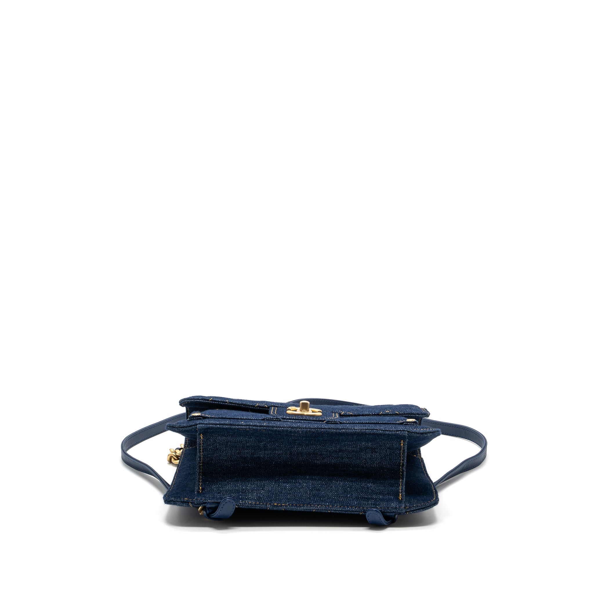 Chanel 23S Flap Backpack Denim Blue Brushed  (Microchip)
