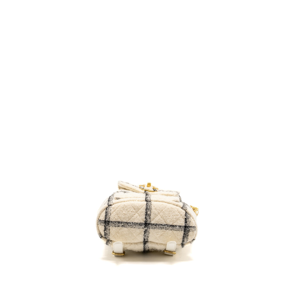 Chanel Duma Backpack Fabric White/Multicolour  (microchip)