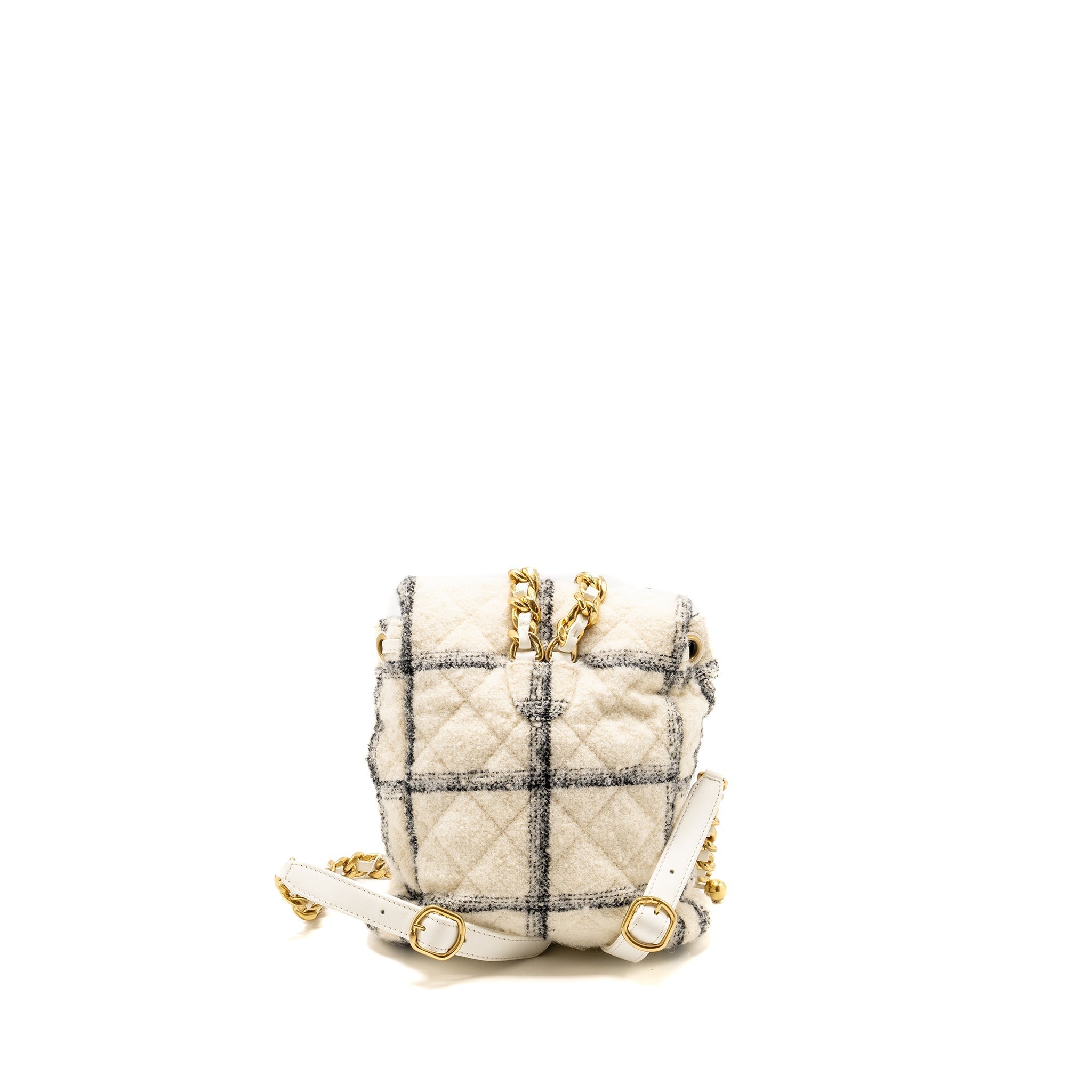 Chanel Duma Backpack Fabric White/Multicolour  (microchip)