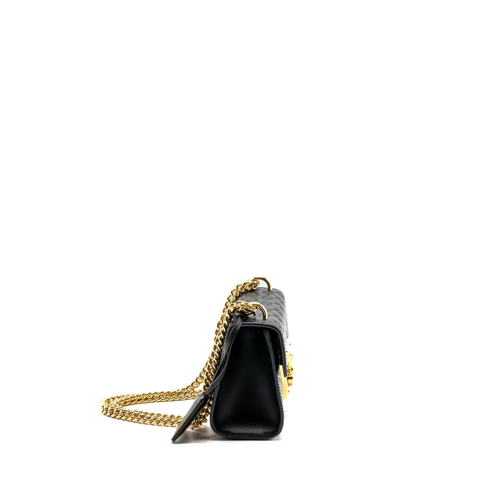 Gucci Small Padlock Chain Bag Calfskin Black