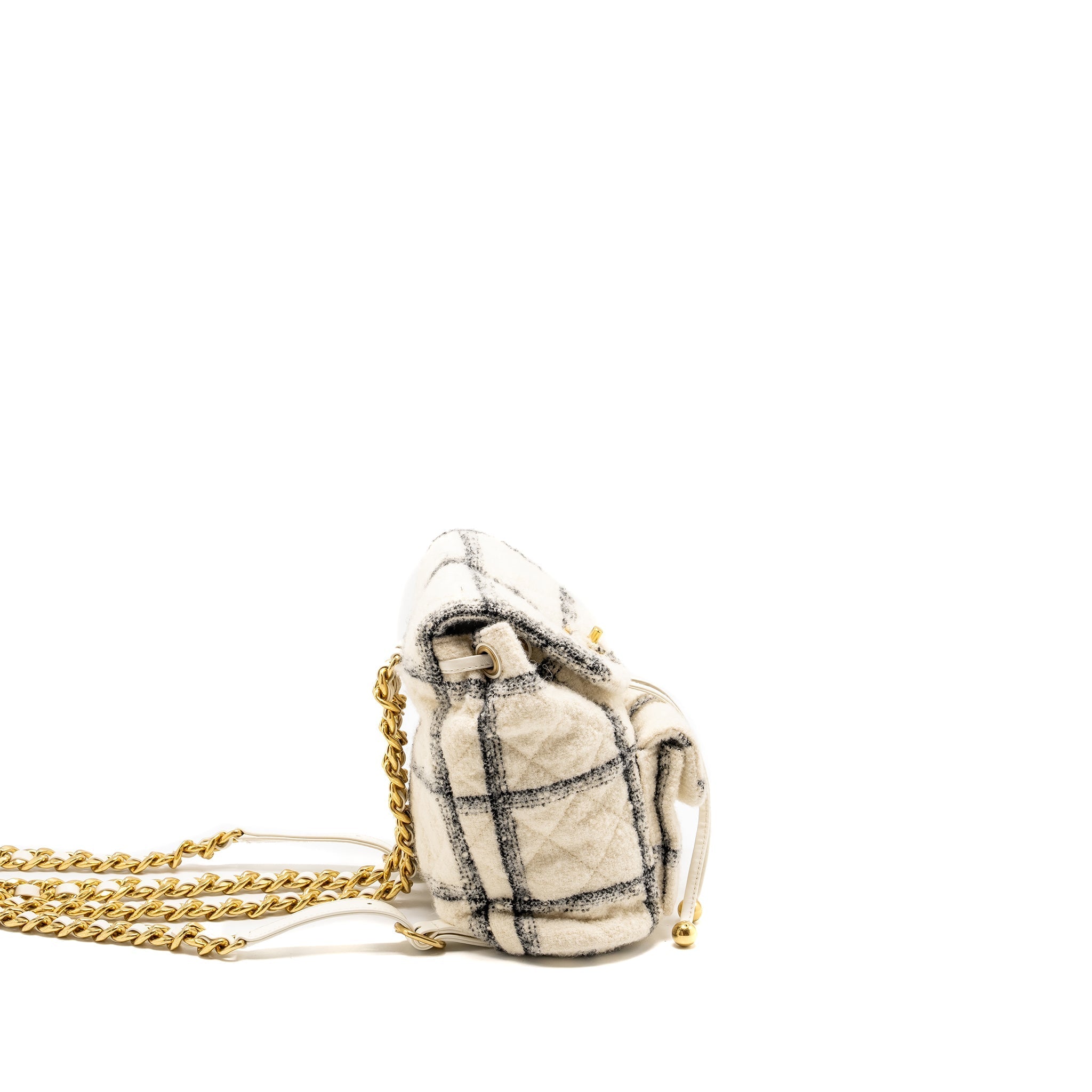Chanel Duma Backpack Fabric White/Multicolour  (microchip)