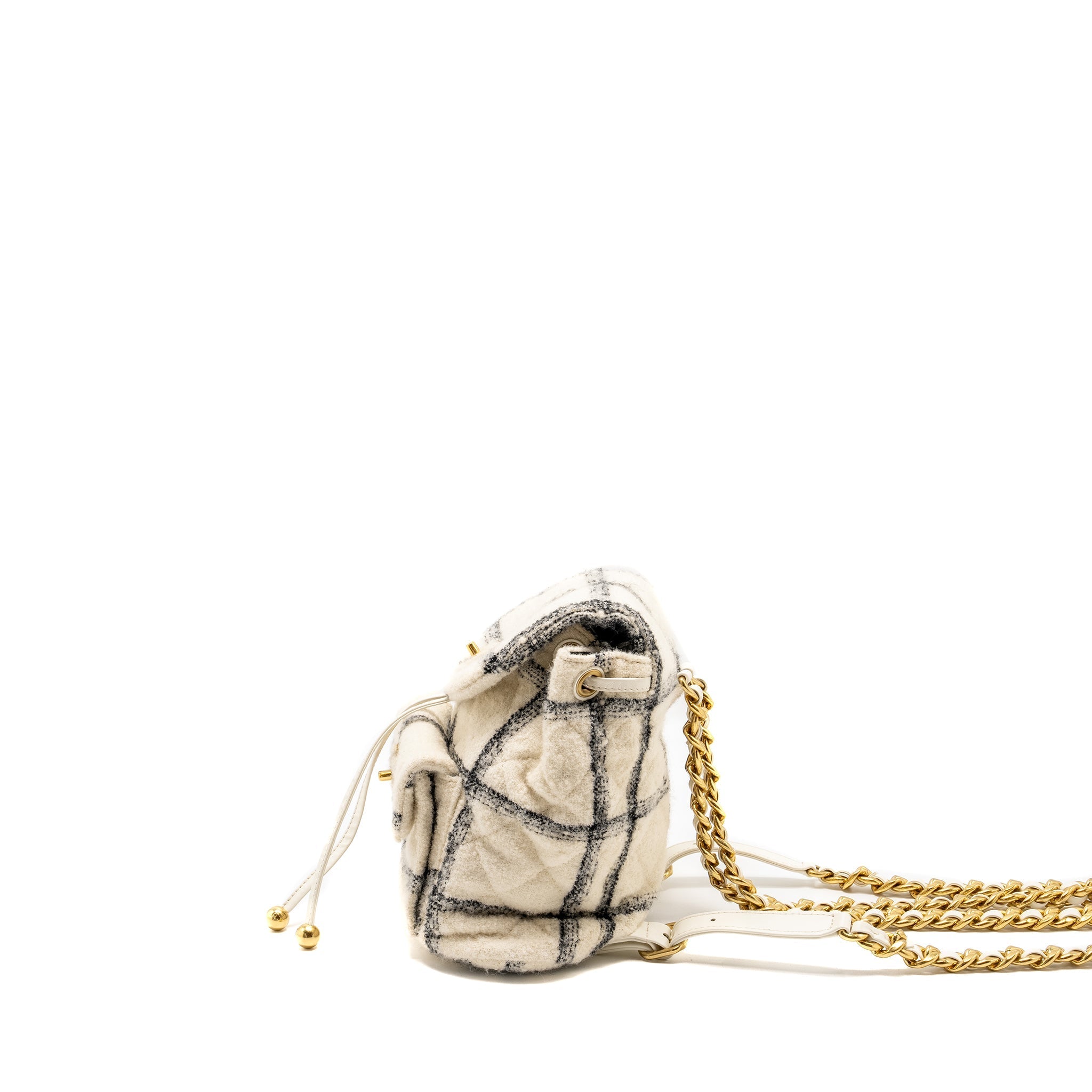Chanel Duma Backpack Fabric White/Multicolour  (microchip)