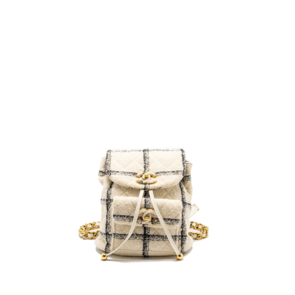Chanel Duma Backpack Fabric White/Multicolour  (microchip)