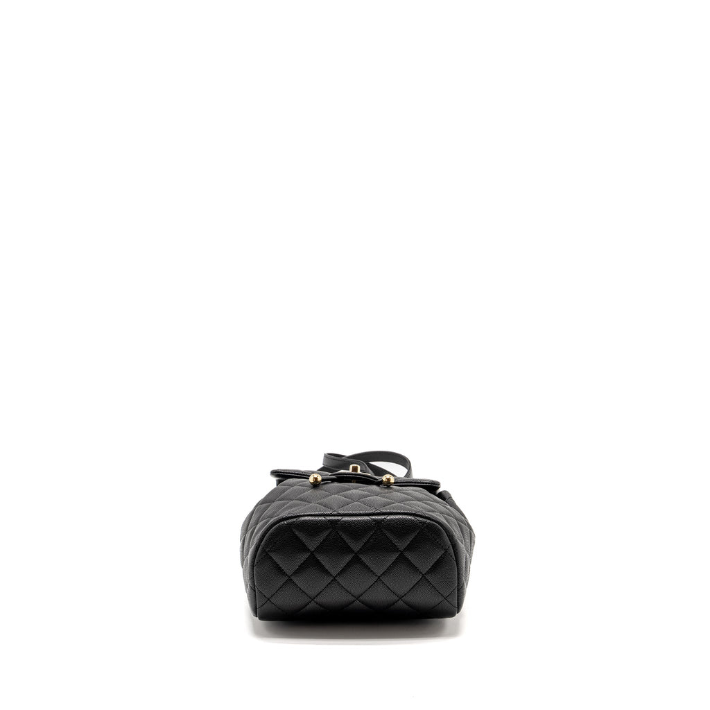 Chanel 23s Quilted Mini Backpack Caviar Black L (Microchip)