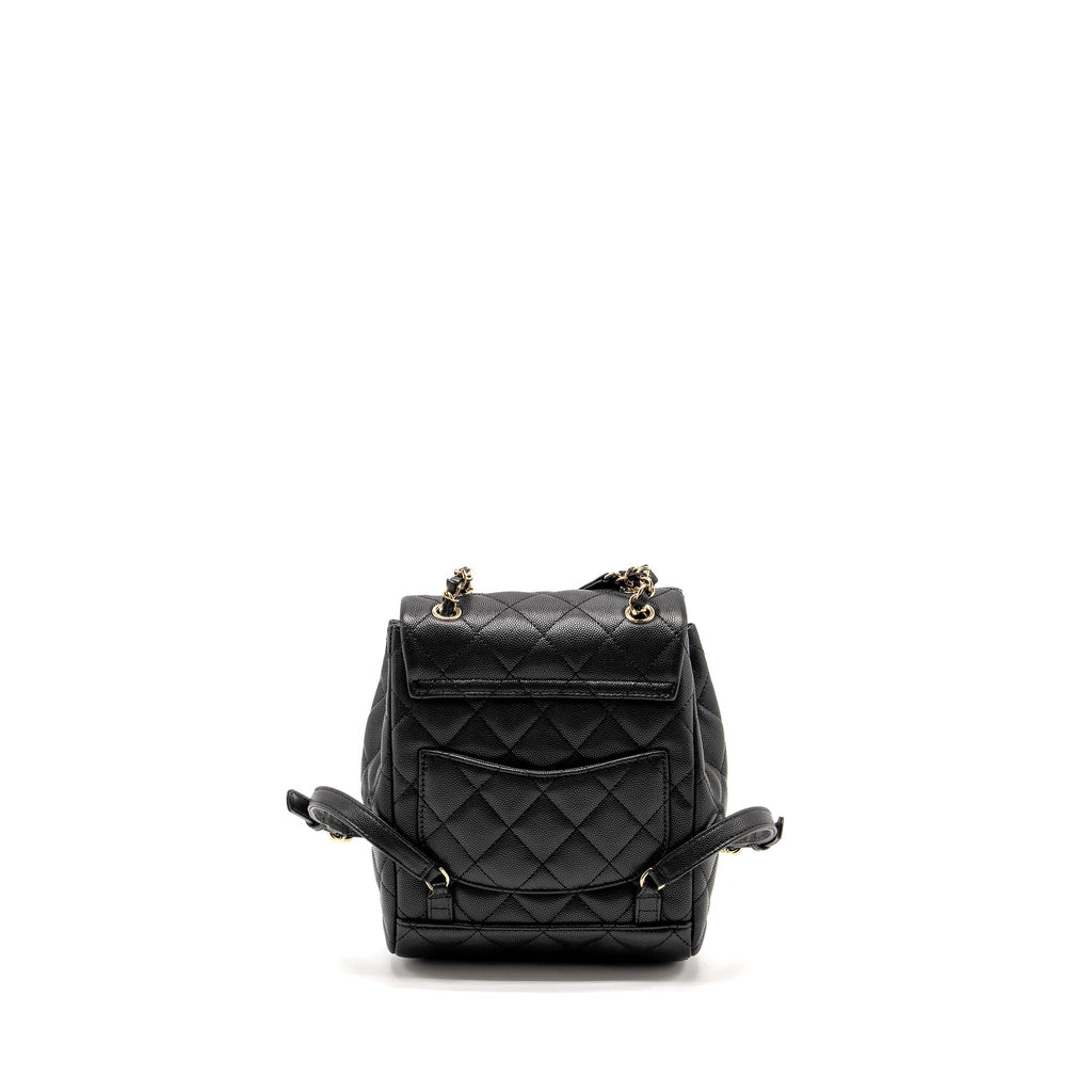 Chanel 23s Quilted Mini Backpack Caviar Black L (Microchip)