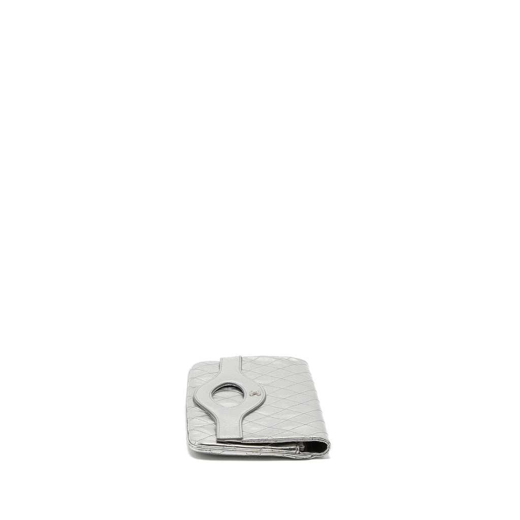 Chanel 31 Clutch Bag Goatskin Metallic Silver