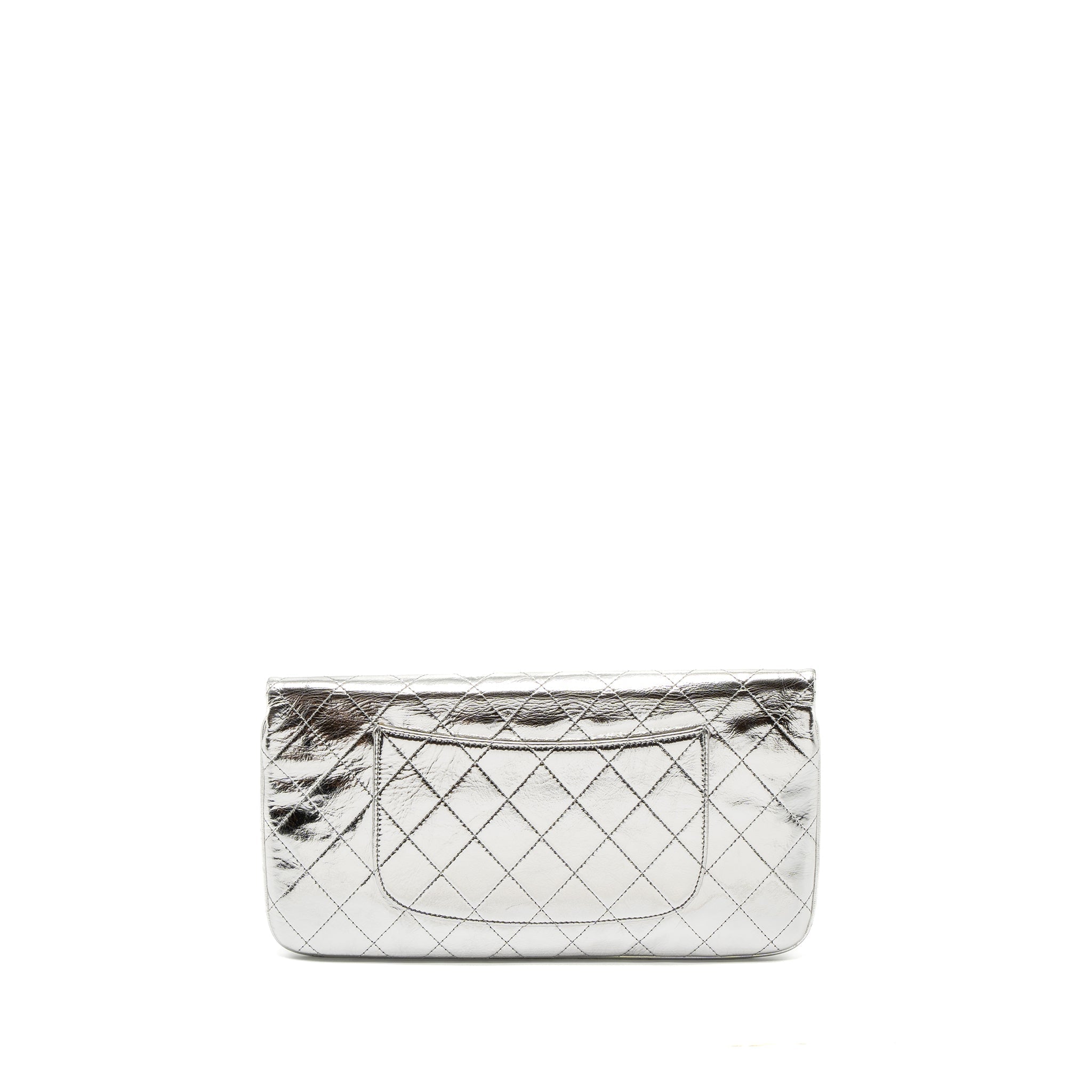 Chanel 31 Clutch Bag Goatskin Metallic Silver