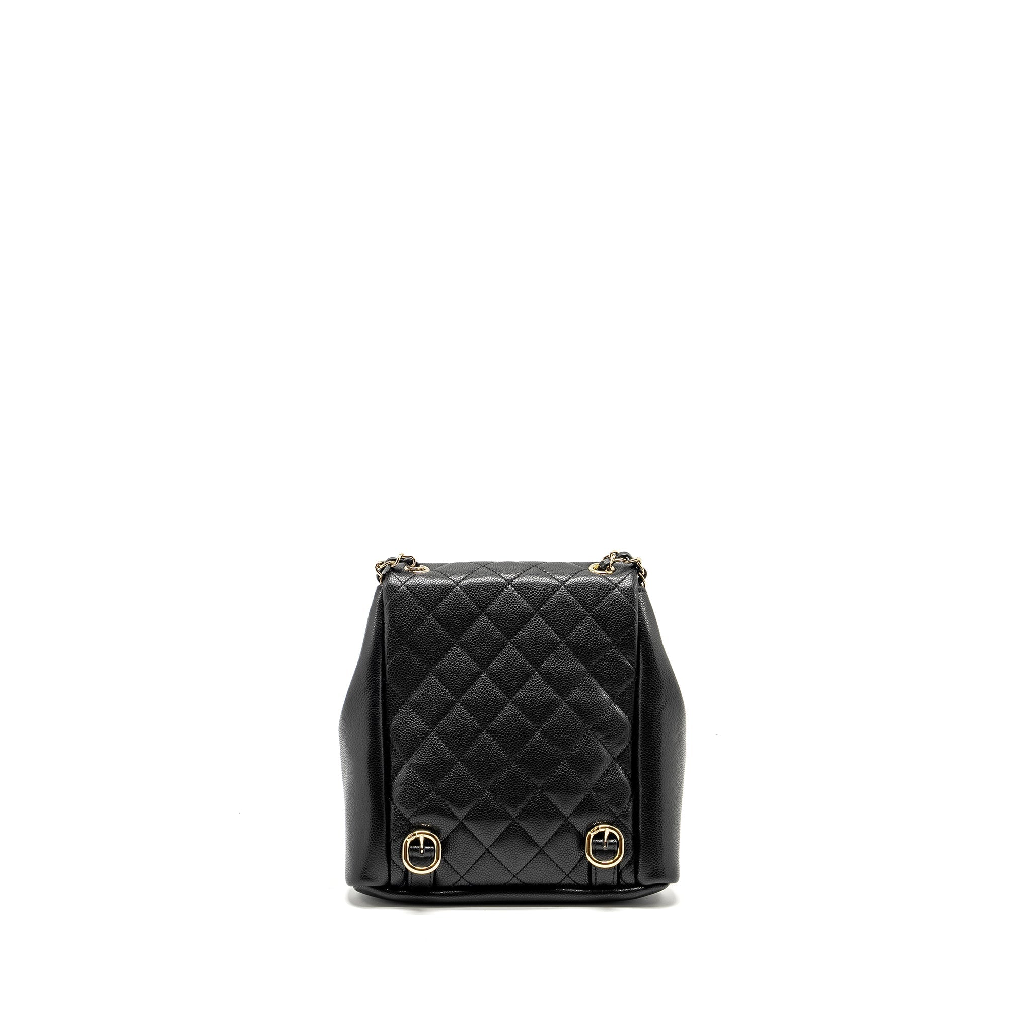 Chanel Triple Pack Backpack Caviar Black L (microchip)