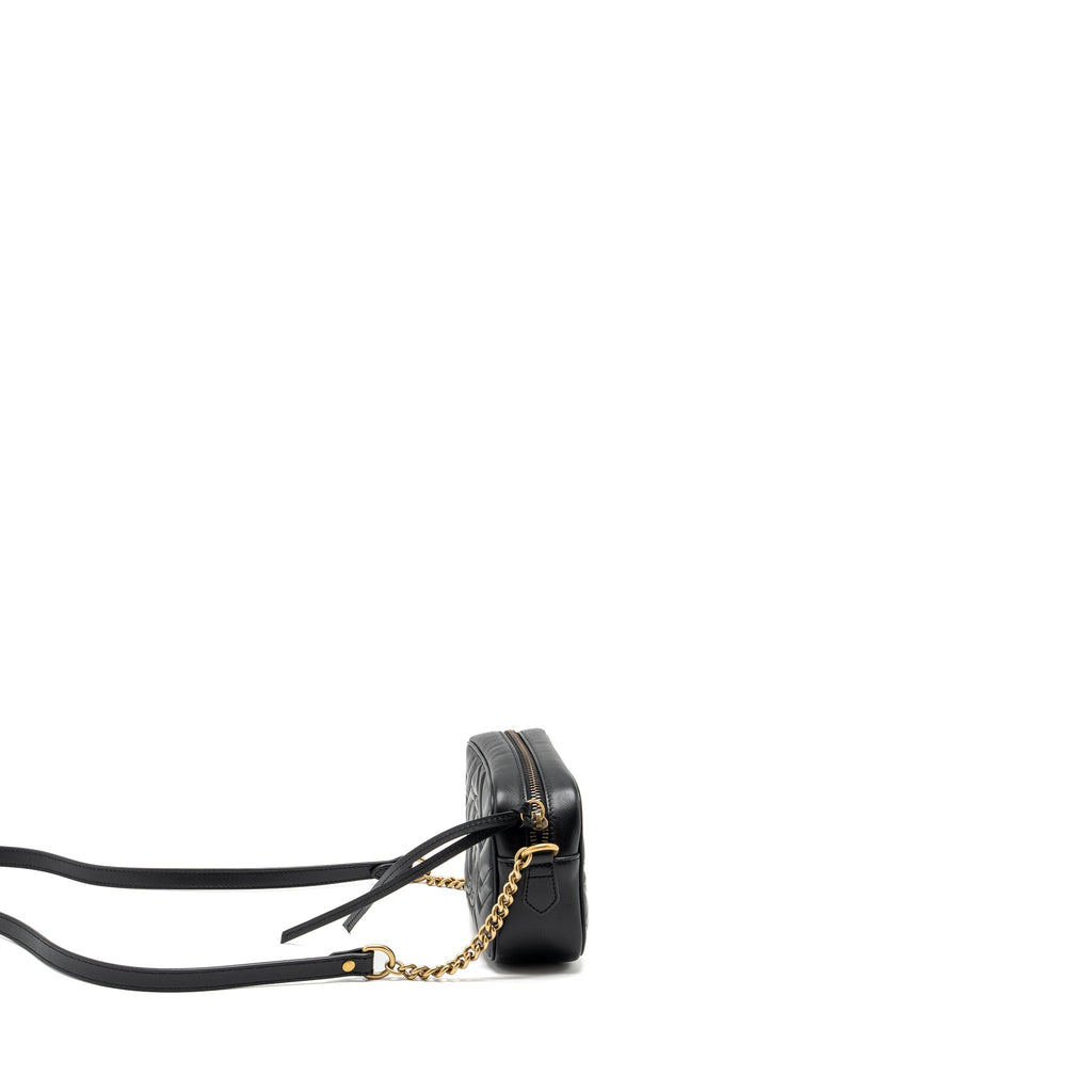 Gucci GG Marmont Matelasse Mini Camera bag calfskin black