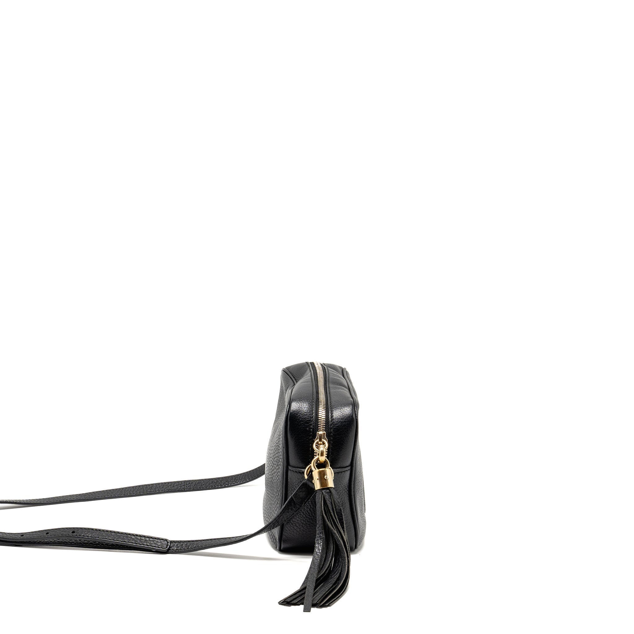 Gucci Soho Disco Camera Crossbody Bag Calfskin Black L