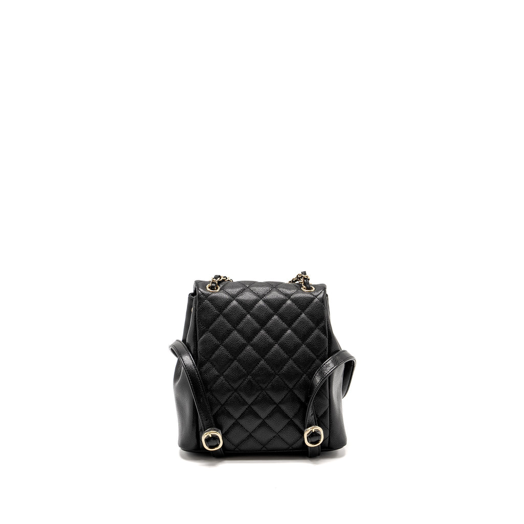 Chanel Triple Pack Backpack Caviar Black L (Microchip)