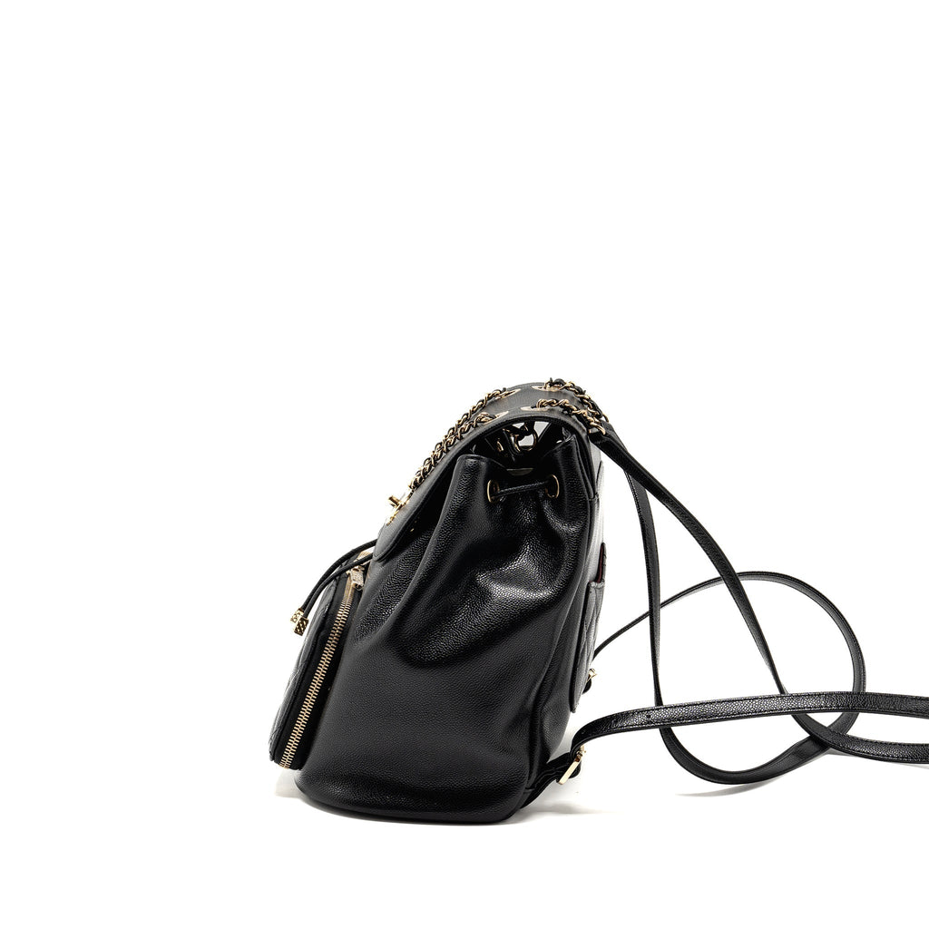 Chanel Affinity Backpack Caviar Black L (Microchip)