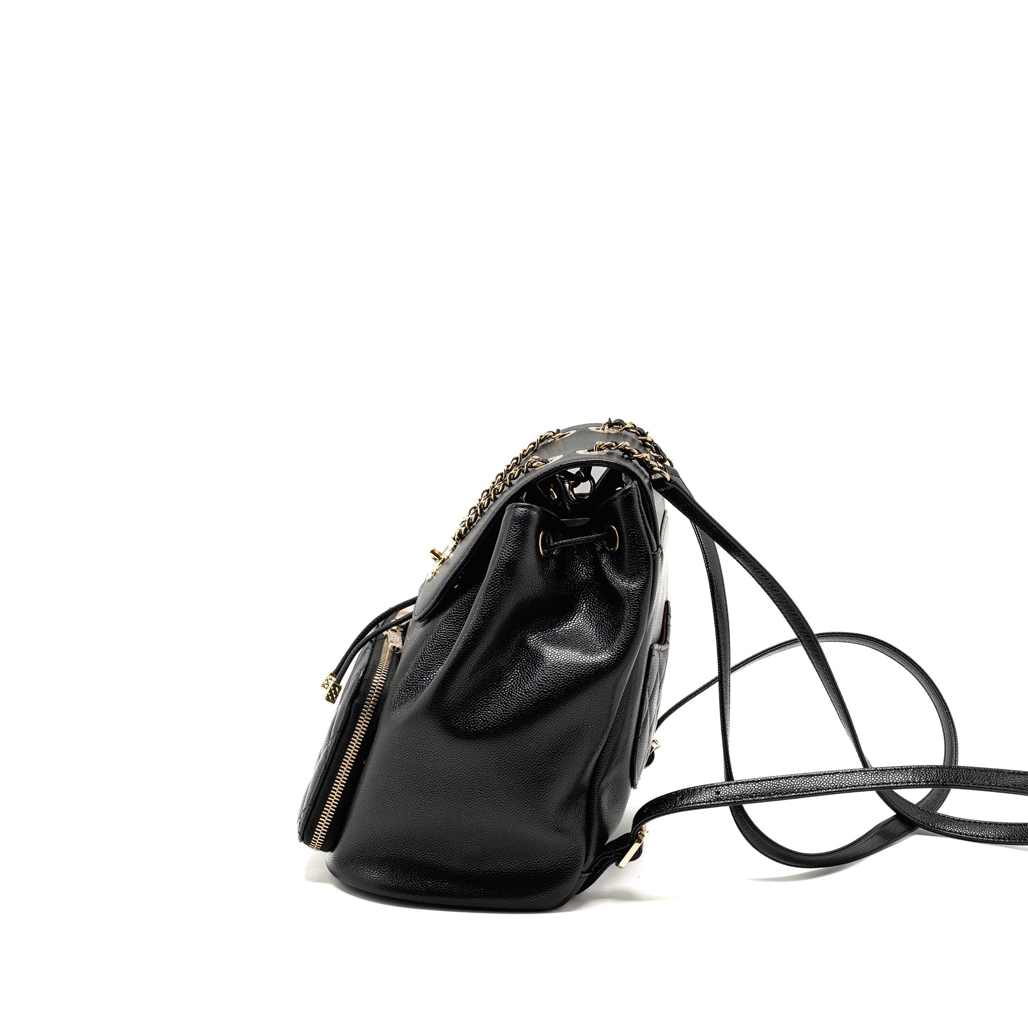 Chanel Affinity Backpack Caviar Black L (Microchip)