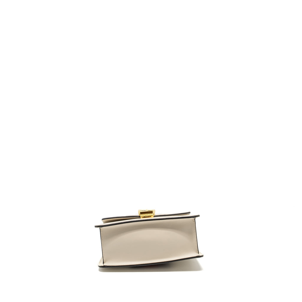Gucci Mini Sylvie Top Handle Bag Calfskin White