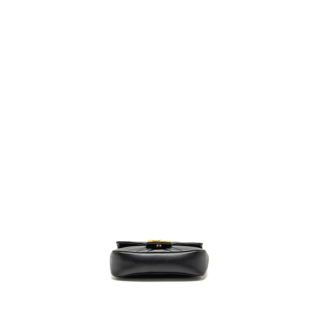 Gucci Super Mini GG Marmont Calfskin Black