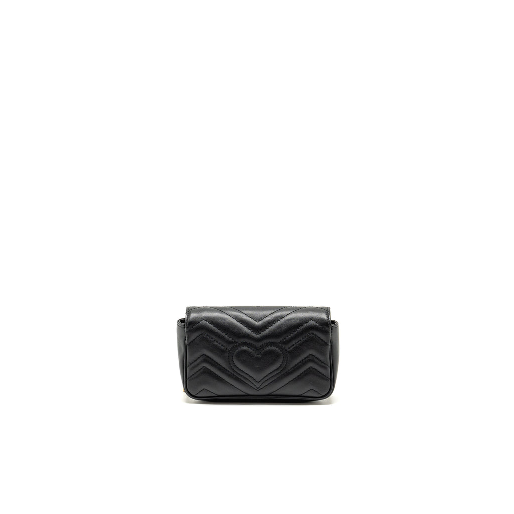 Gucci Super Mini GG Marmont Calfskin Black