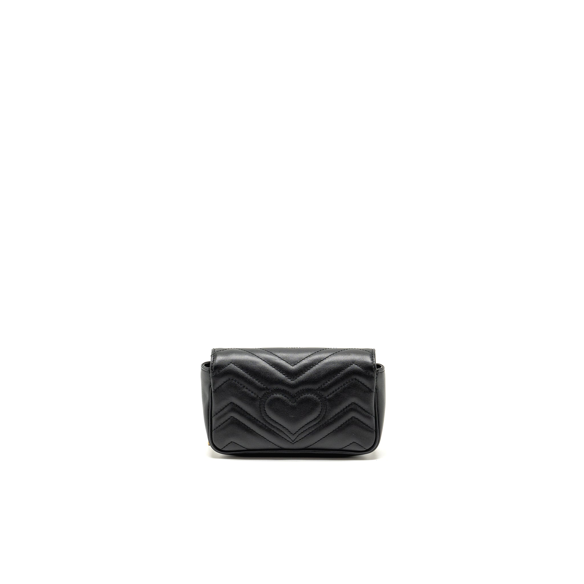 Gucci Super Mini GG Marmont Calfskin Black