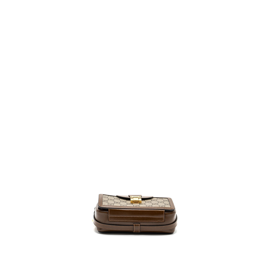 Gucci Mini Bag With Interlocking G GG Supreme Canvas/ Leather