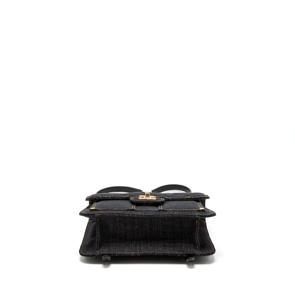 Chanel 23S Flap Backpack Denim Dark Blue Brushed  (Microchip)