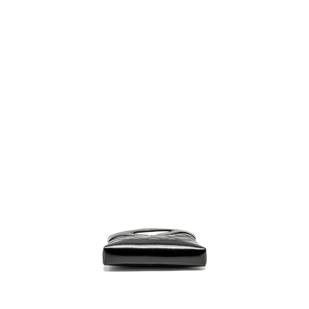 Chanel Mini 31 Clutch with Chain Shiny Lambskin Black L (Microchip)