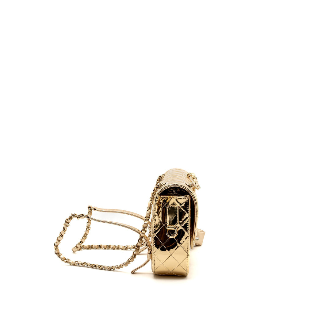 Chanel 24C backpack with star patent gold L (microchip)