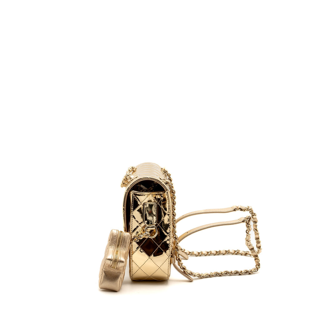 Chanel 24C backpack with star patent gold L (microchip)