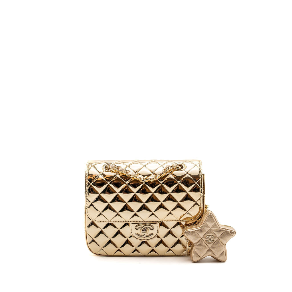 Chanel 24C backpack with star patent gold L (microchip)