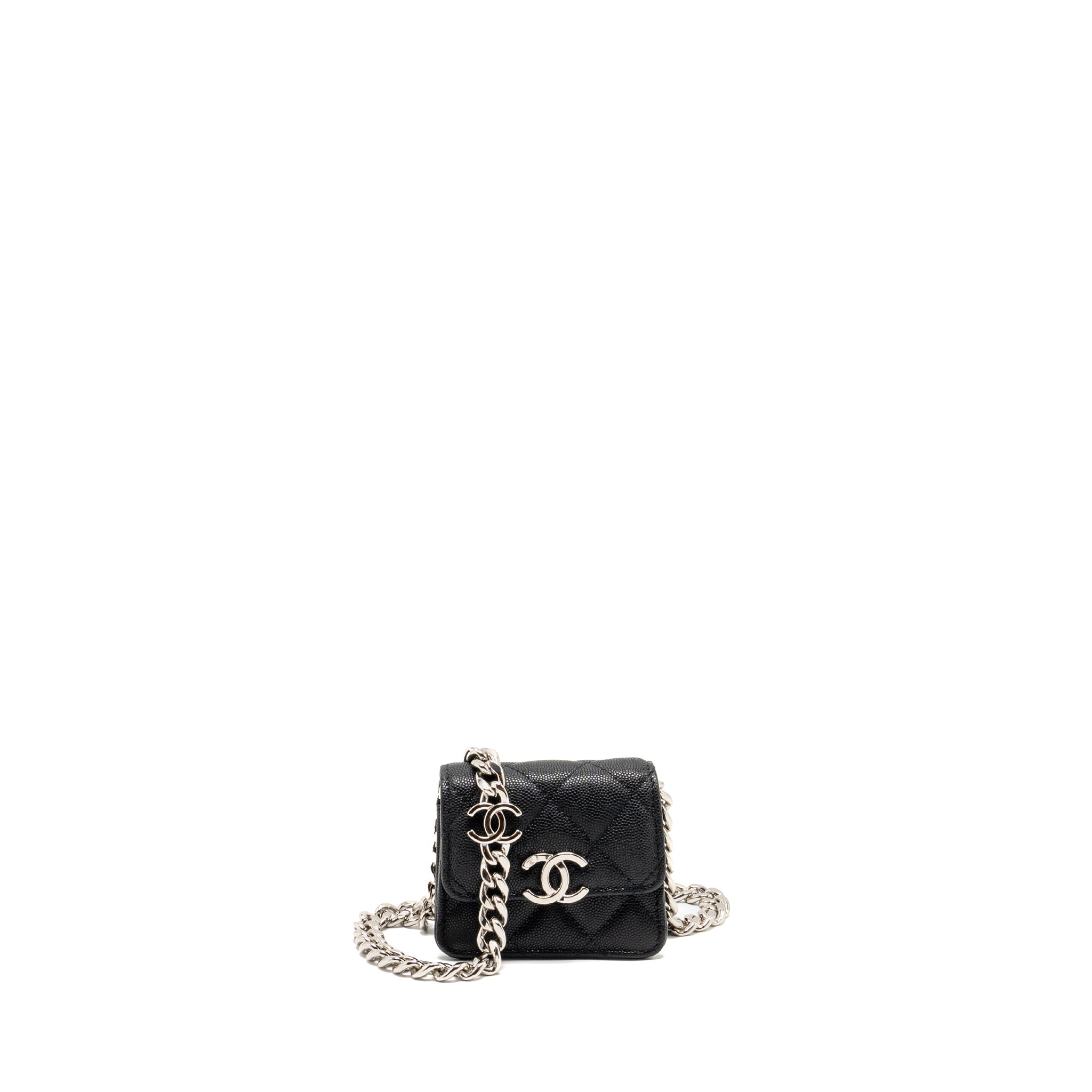Chanel 22s Mini Clutch With Chain Caviar Black