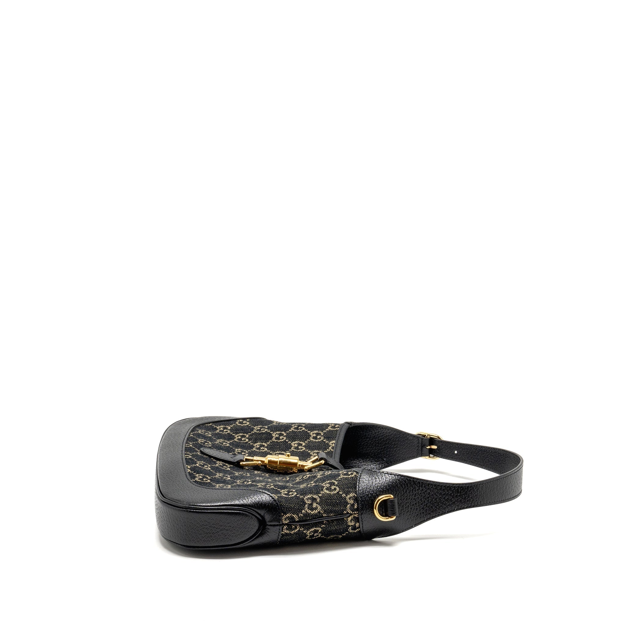 Gucci Jackie 1961 Small Shoulder Bag Denim/Leather Black