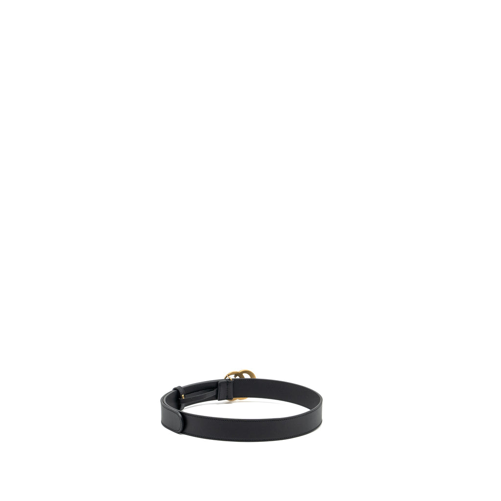 Gucci size 75 GG marmont thin belt black