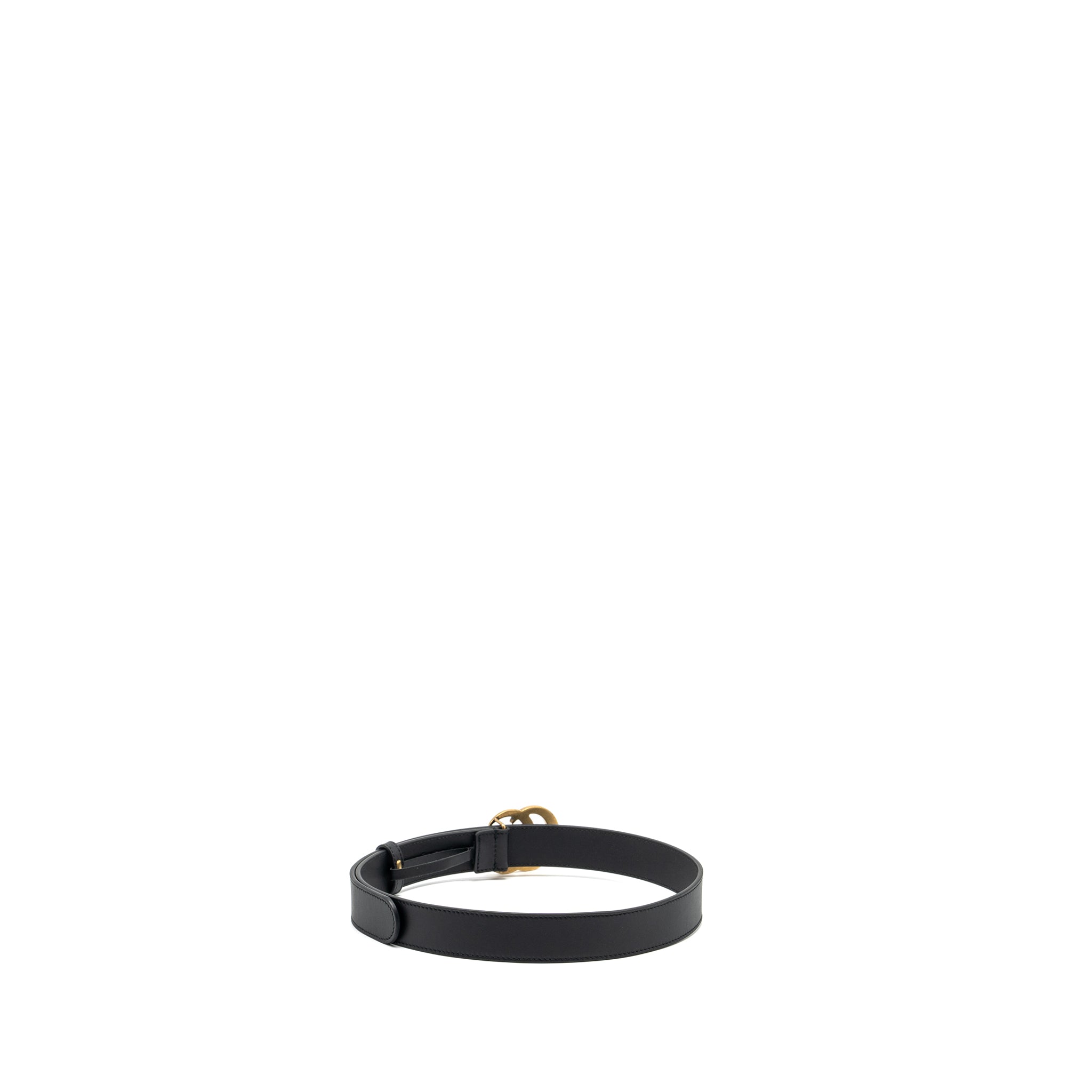 Gucci size 75 GG marmont thin belt black