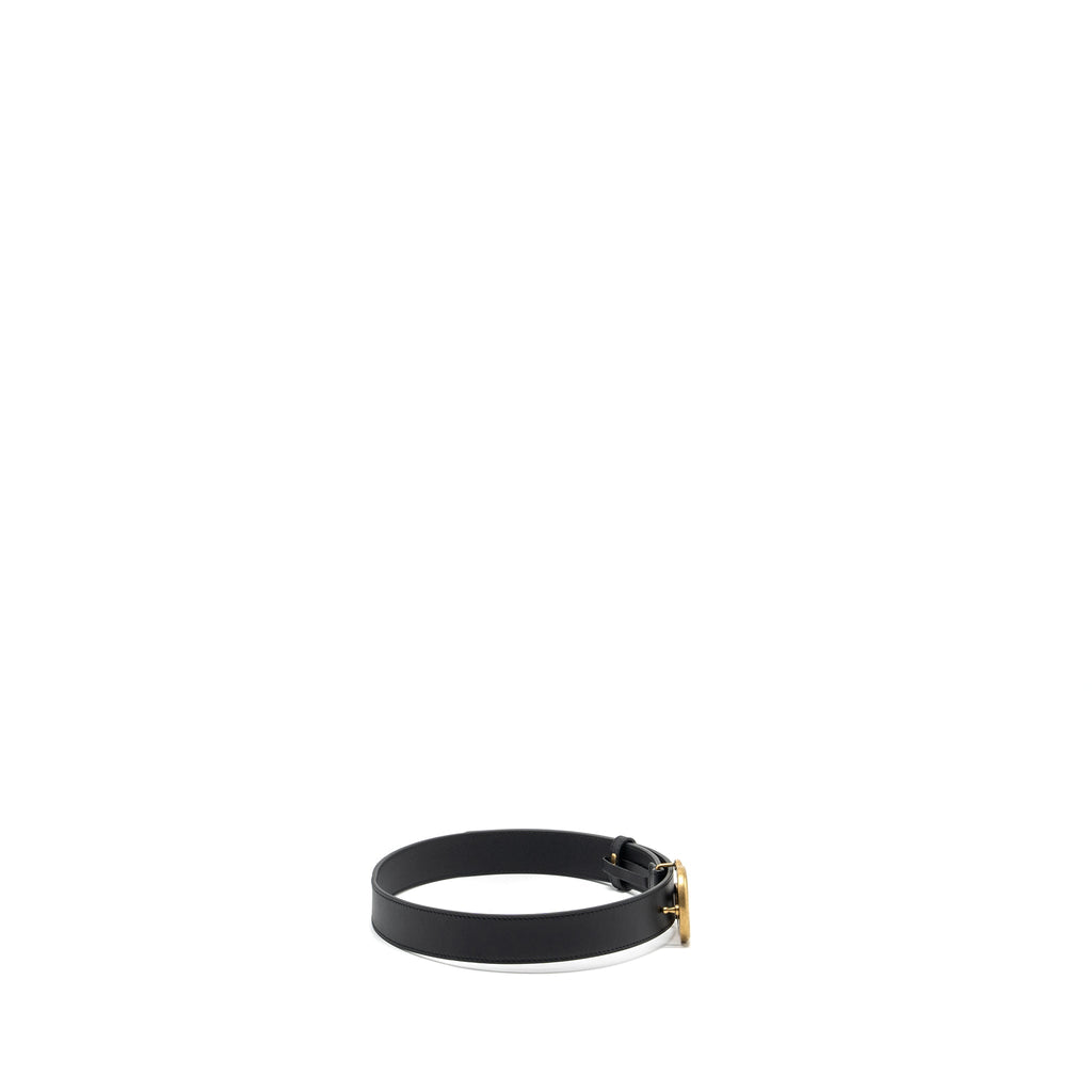 Gucci size 75 GG marmont thin belt black