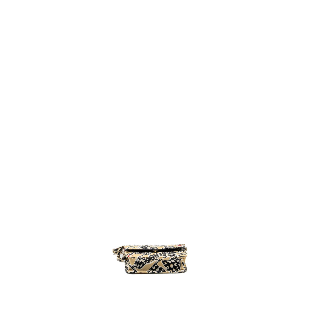 Chanel Mini Clutch With Chain Fabric Multicolour L (Microchip)