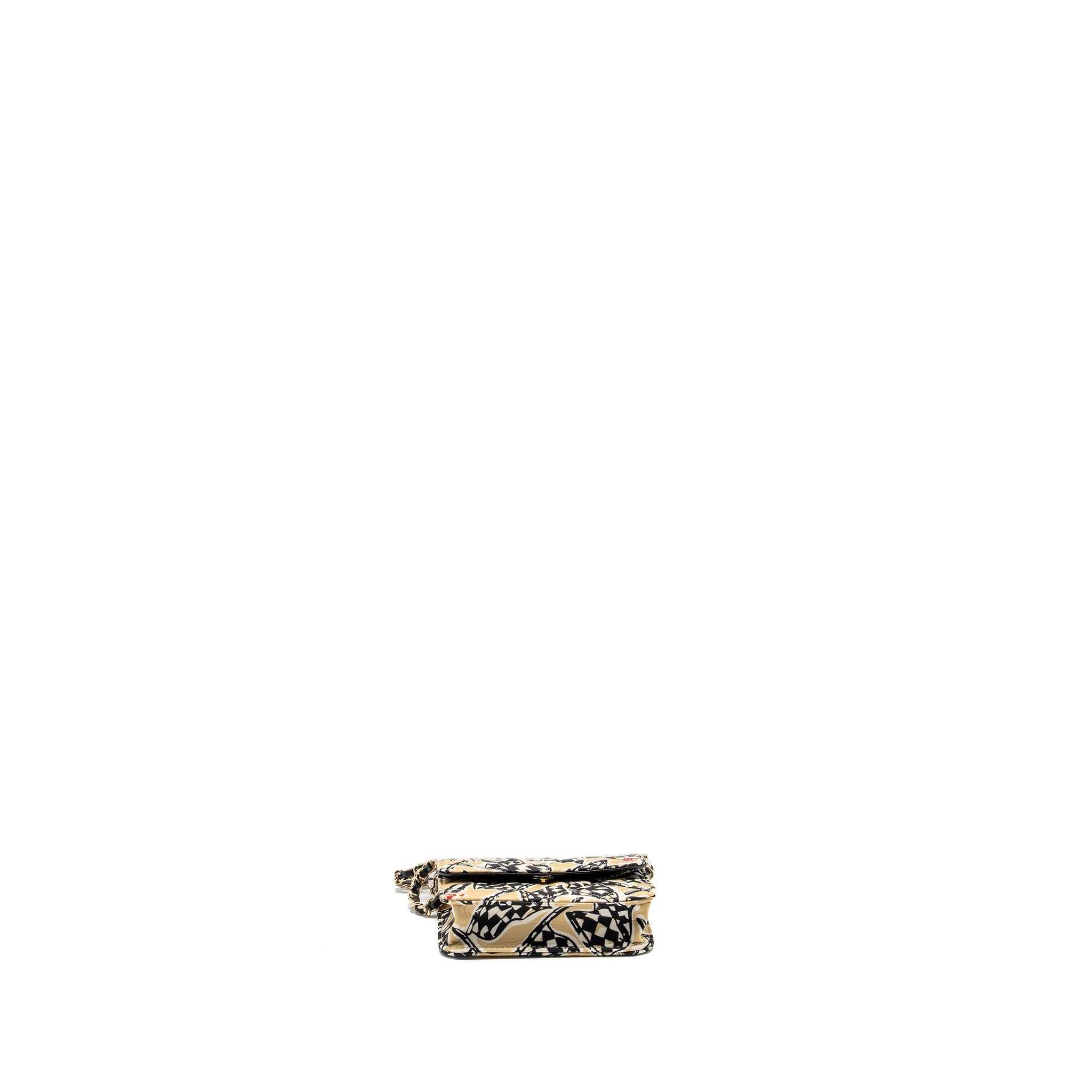 Chanel Mini Clutch With Chain Fabric Multicolour L (Microchip)