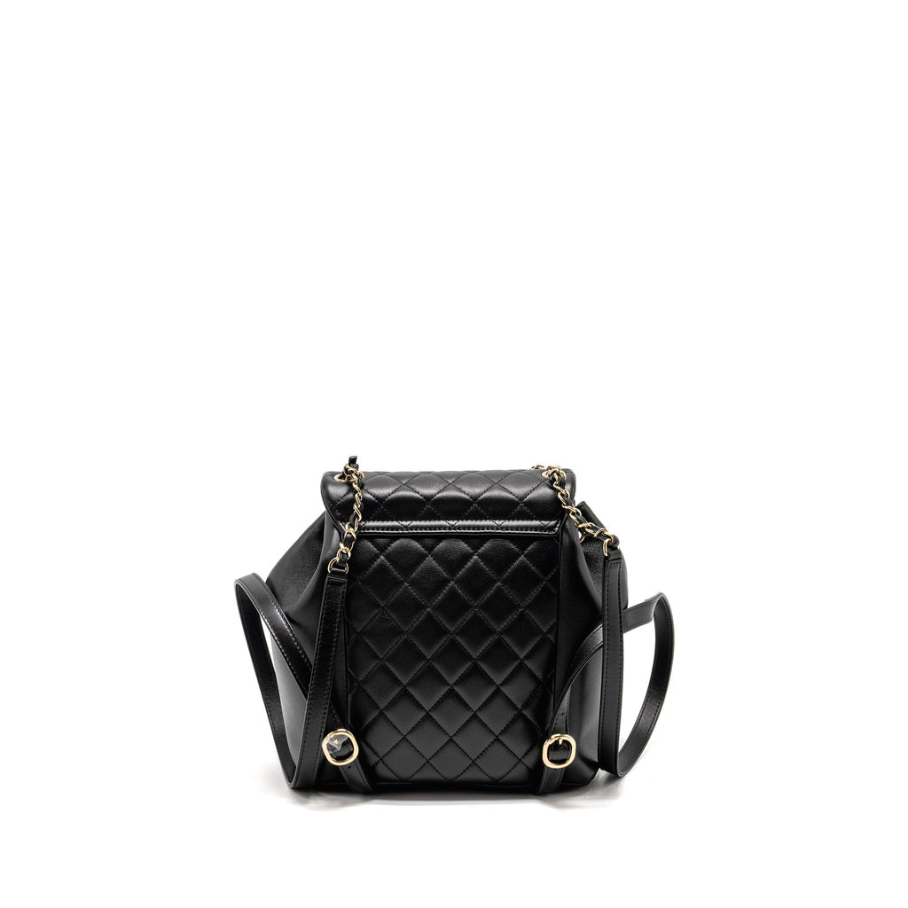 Chanel 23c Large Duma Backpack Calfskin Black L (microchip)