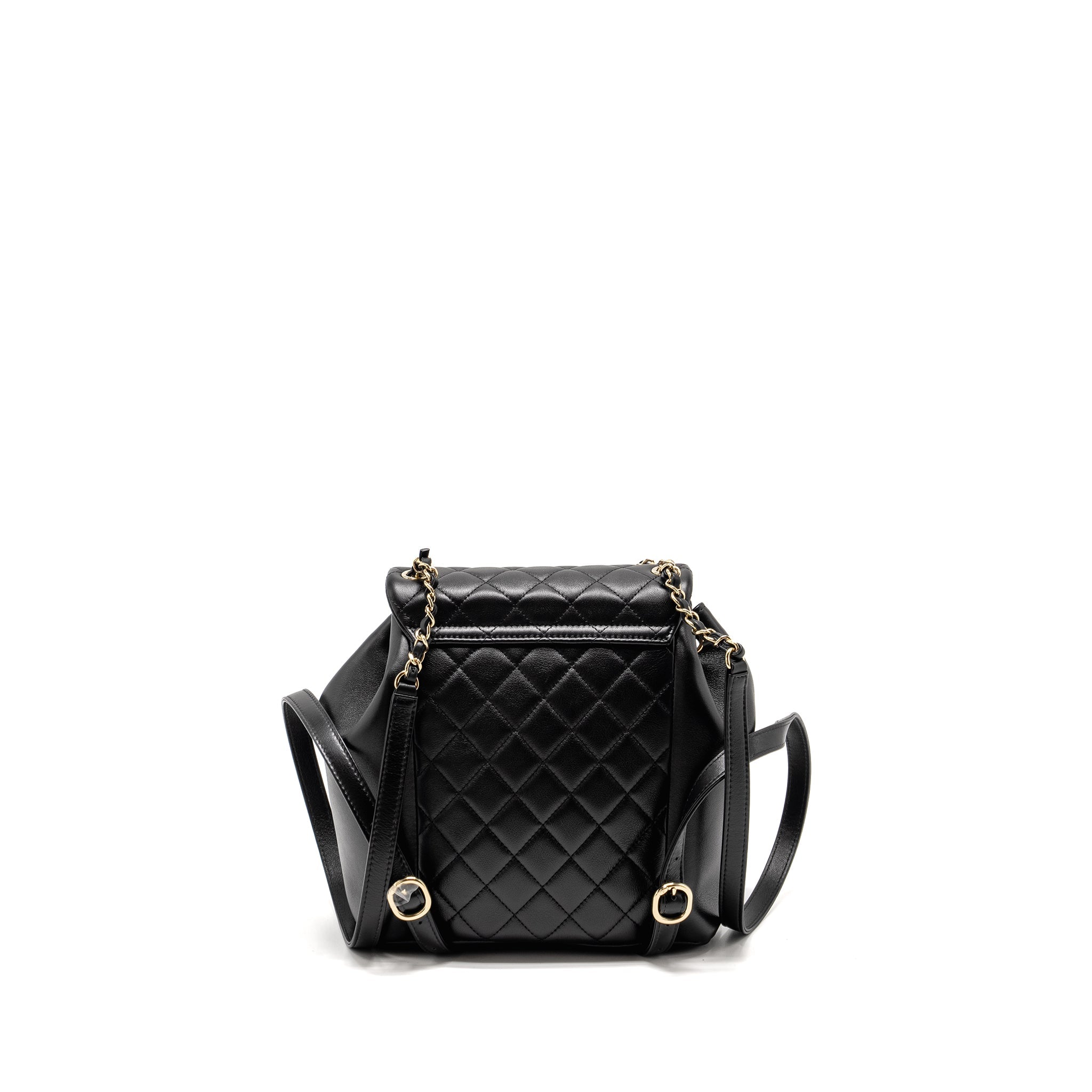 Chanel 23c Large Duma Backpack Calfskin Black L (microchip)
