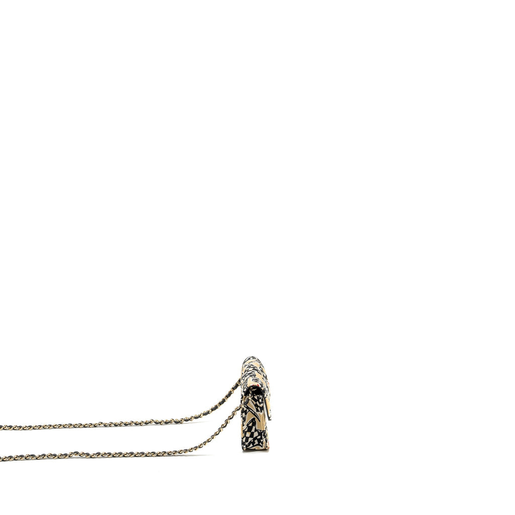 Chanel Mini Clutch With Chain Fabric Multicolour L (Microchip)