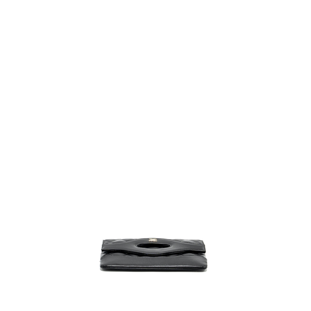 Chanel 24S Mini 31 Clutch Shiny lambskin Black L (Microchip)