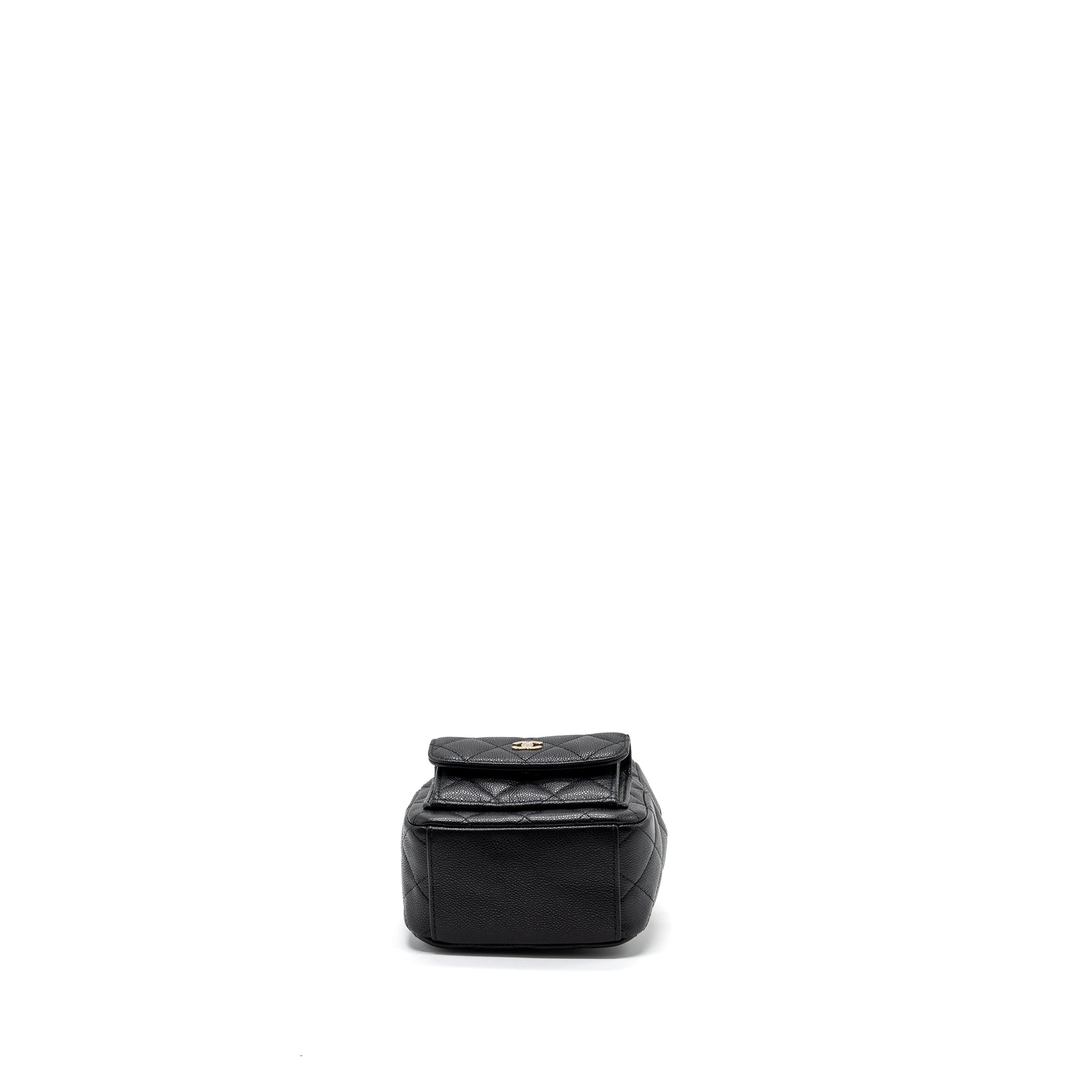 Chanel 24C mini backpack / crossbody bag caviar black L (microchip)