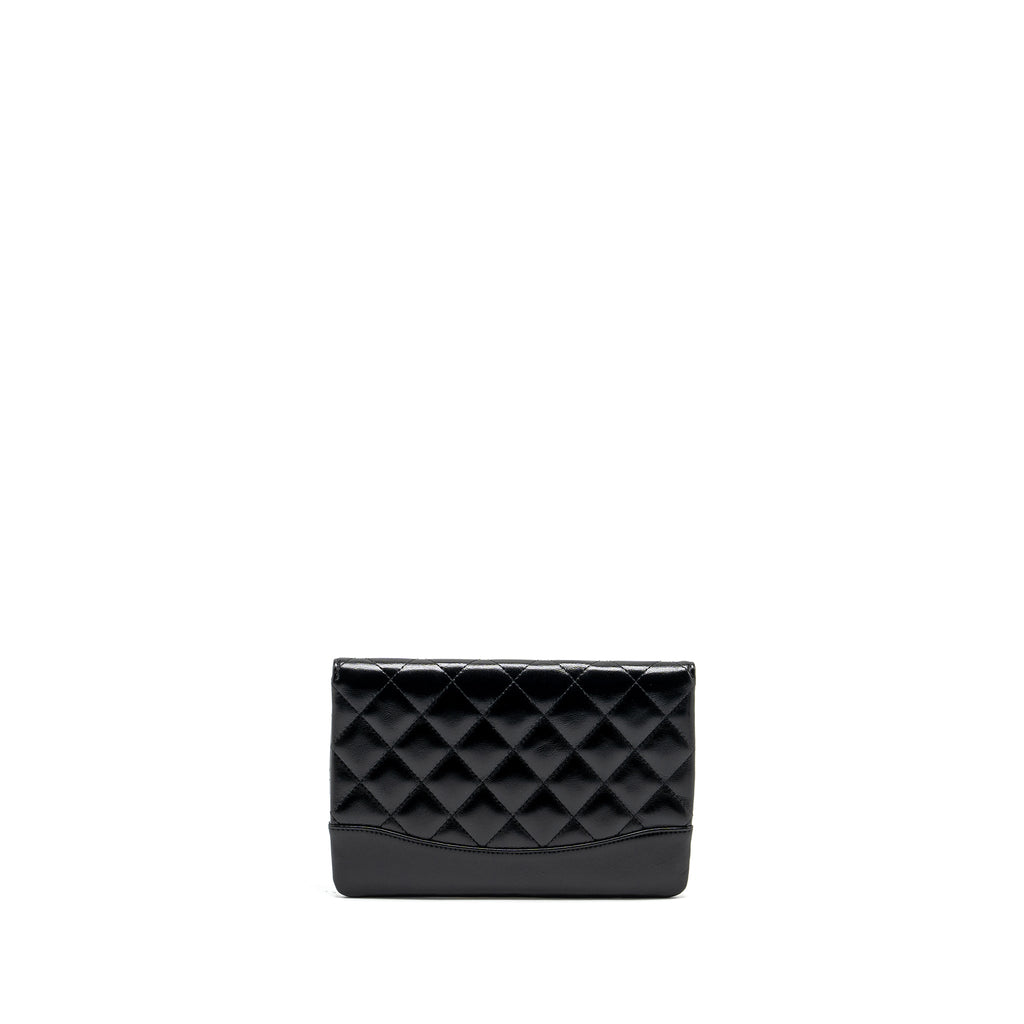 Chanel 24S Mini 31 Clutch Shiny lambskin Black L (Microchip)