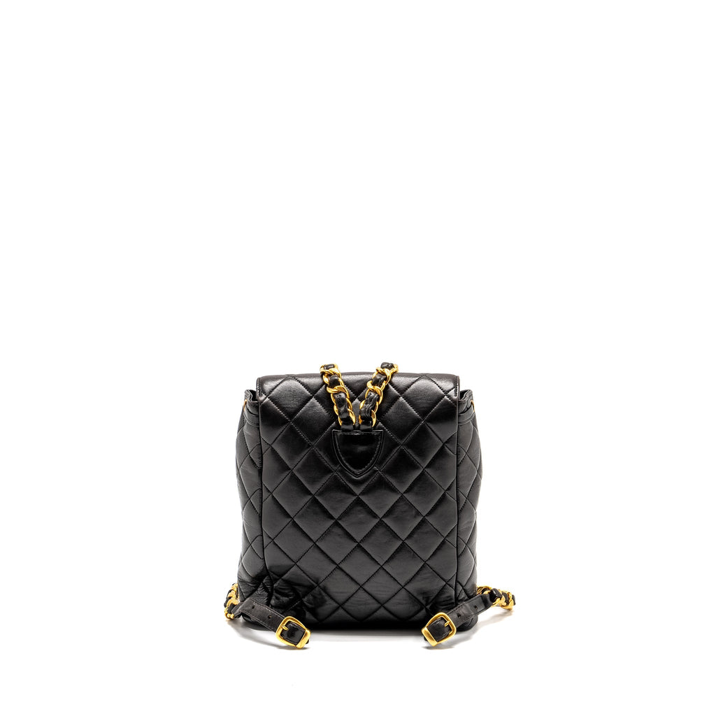 Chanel Vintage Duma Backpack Lambskin Black
