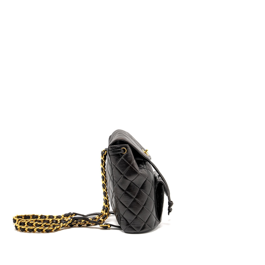 Chanel Vintage Duma Backpack Lambskin Black