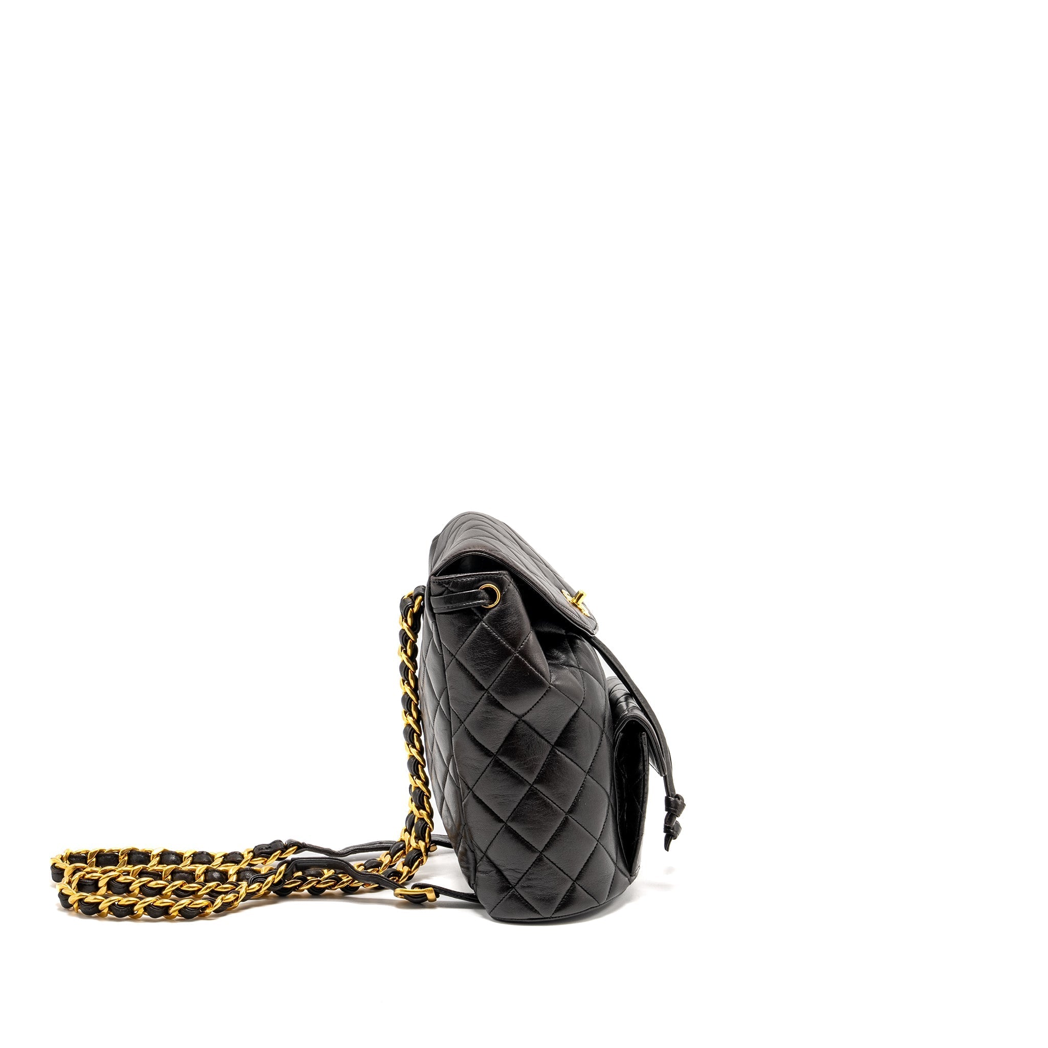 Chanel Vintage Duma Backpack Lambskin Black