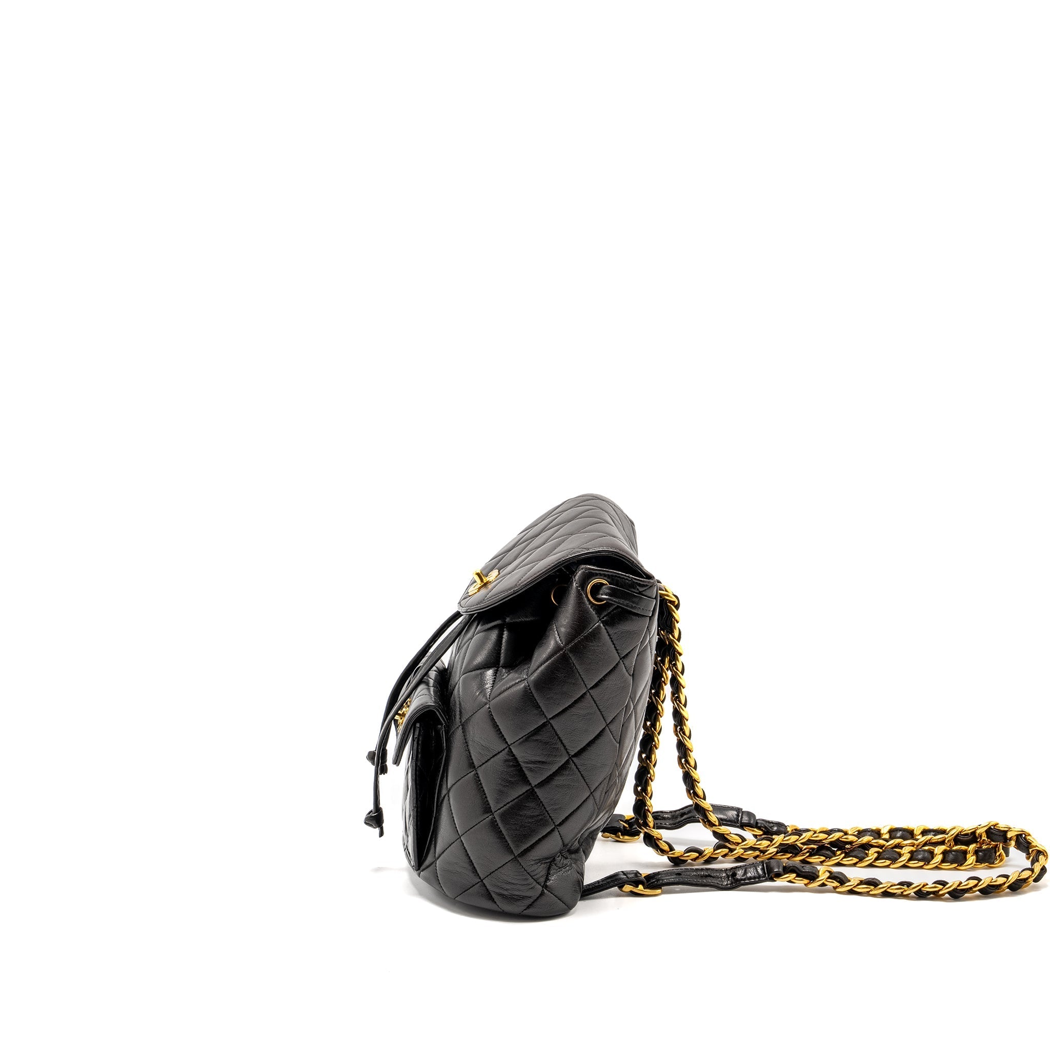 Chanel Vintage Duma Backpack Lambskin Black