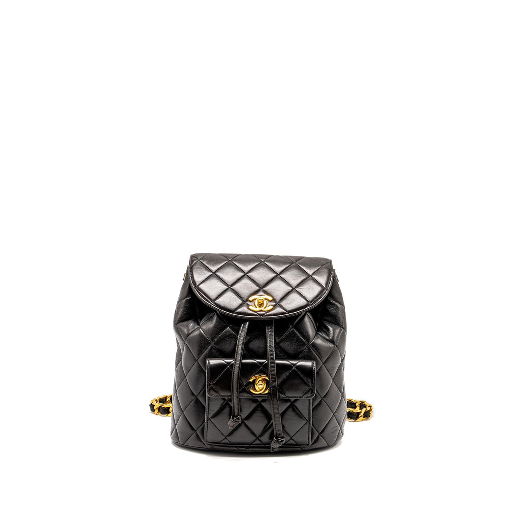 Chanel Vintage Duma Backpack Lambskin Black