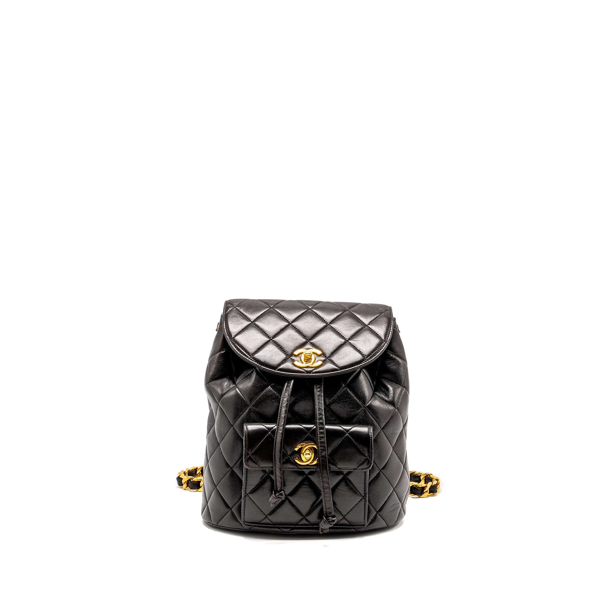 Chanel Vintage Duma Backpack Lambskin Black