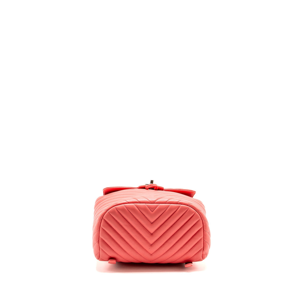 Chanel Small Urban Spirit Backpack Chevron Calfskin Pink