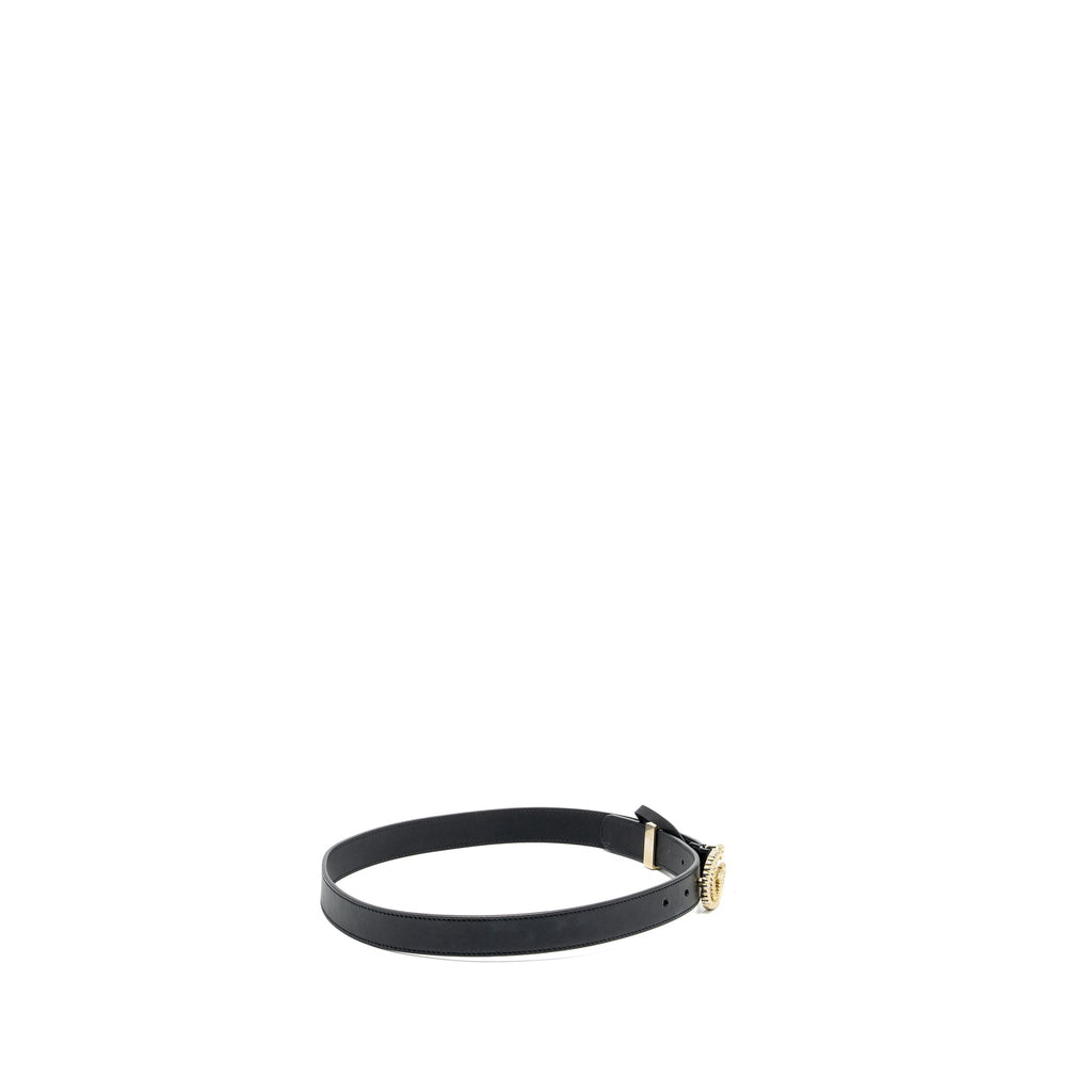 Gucci size 75 30mm GG marmont belt with double G buckle black