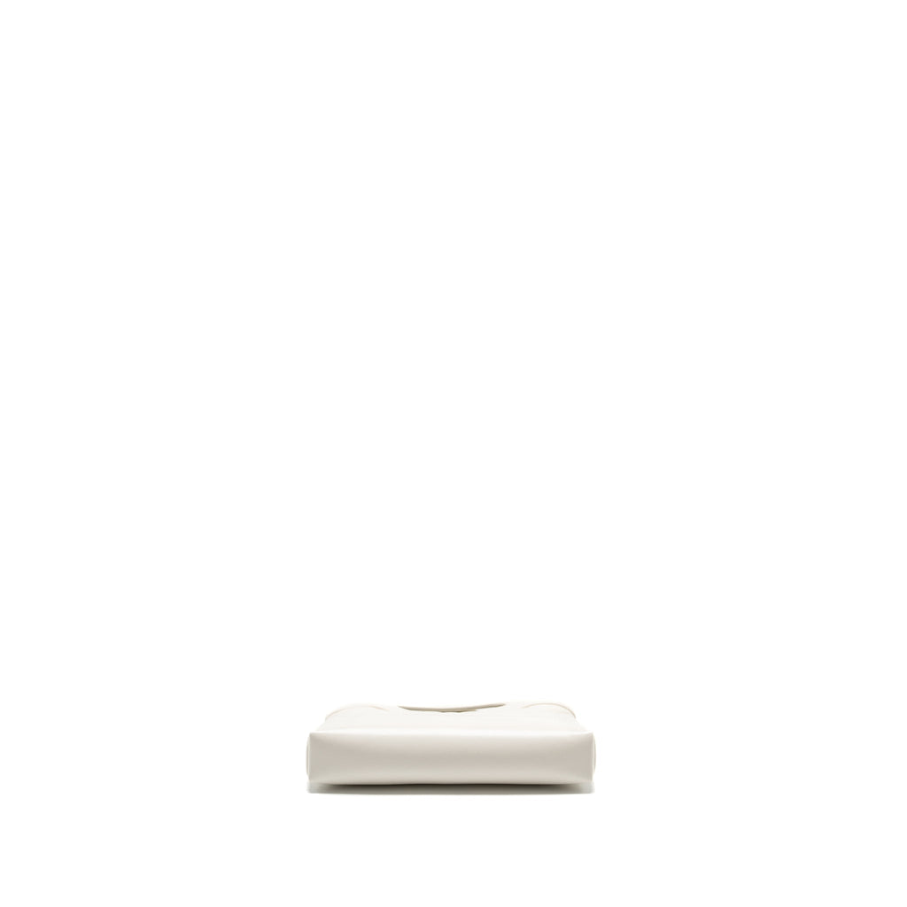 Chanel Mini 31 Clutch with Chain Shiny Calfskin White L (Microchip)