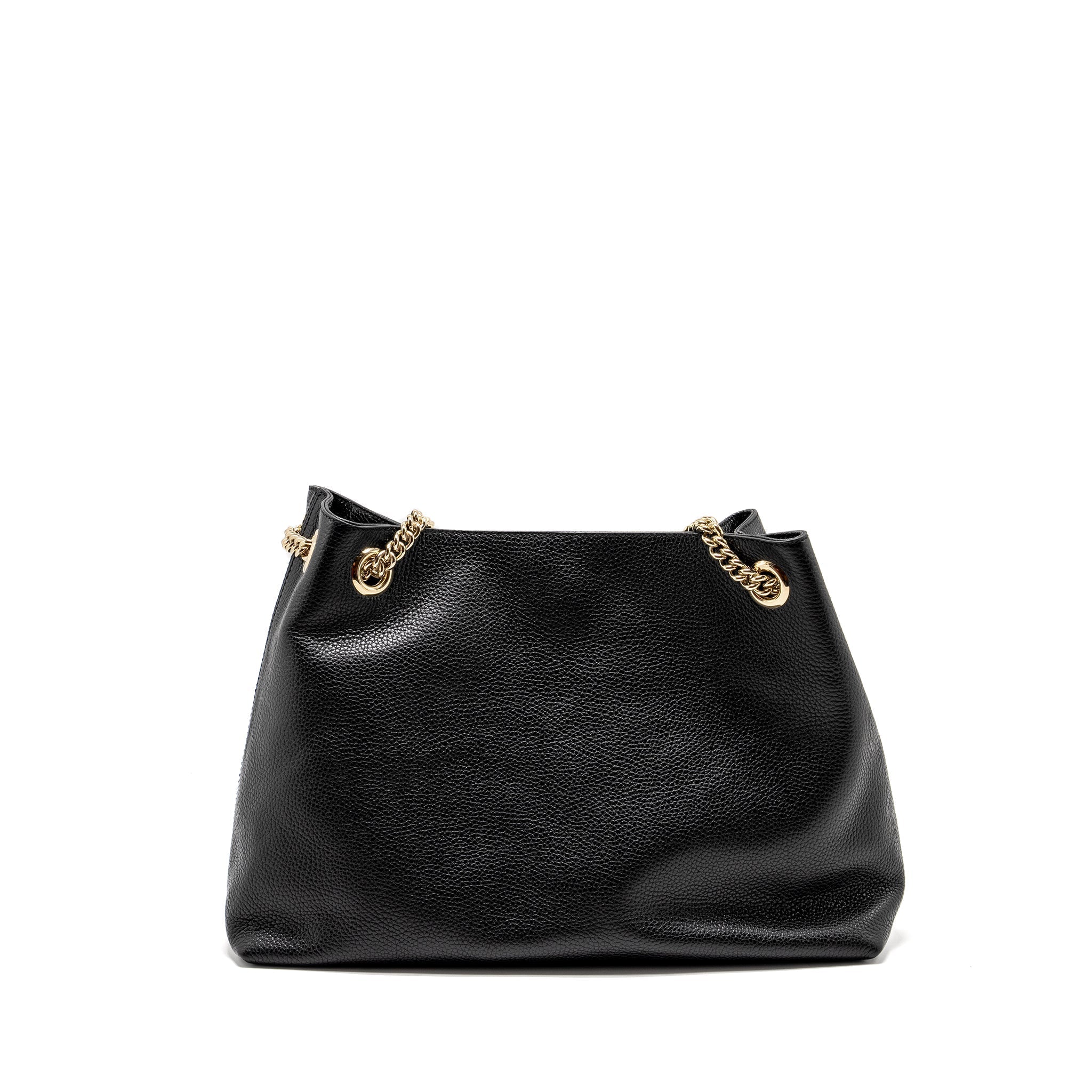Gucci Interlocking G Soho Tote Bag Calfskin Black